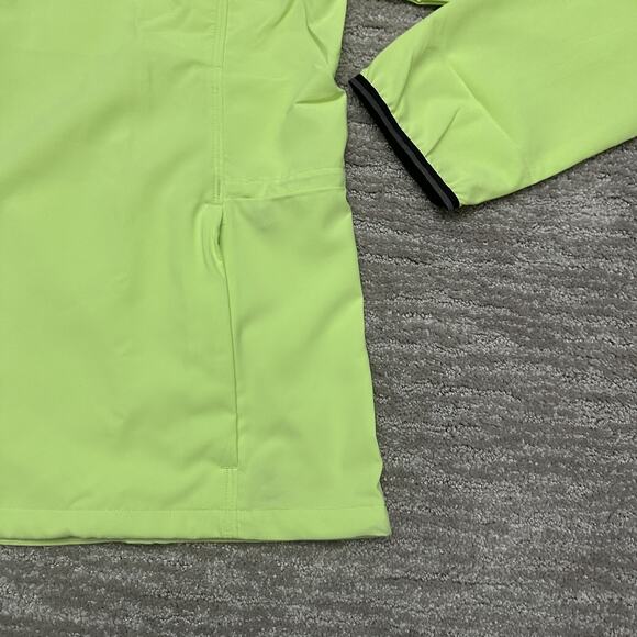 Athleta Jacket Womens XL Green Neon Bright Hooded Full Zip Windbreaker Running - Picture 5 of 16